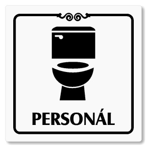 WC personál, 80x80mm, bílá, Texas